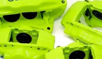 4 x Brush + Brembo Acid Green Brake Caliper Paint 250ml For Porsche Ferrari