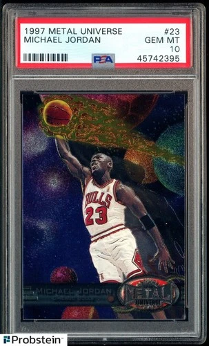 1997-98 Metal Universe #23 Michael Jordan Chicago Bulls HOF PSA 10 GEM MINT