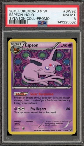 Pokemon Espeon Sylveon Coll. Black Star Holo Promo BW92 PSA 8