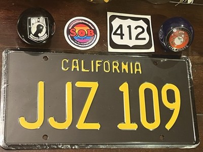 BULLITT Movie 1968 Mustang License Plate JJZ 109 McQueen (50% Donated to Vets)