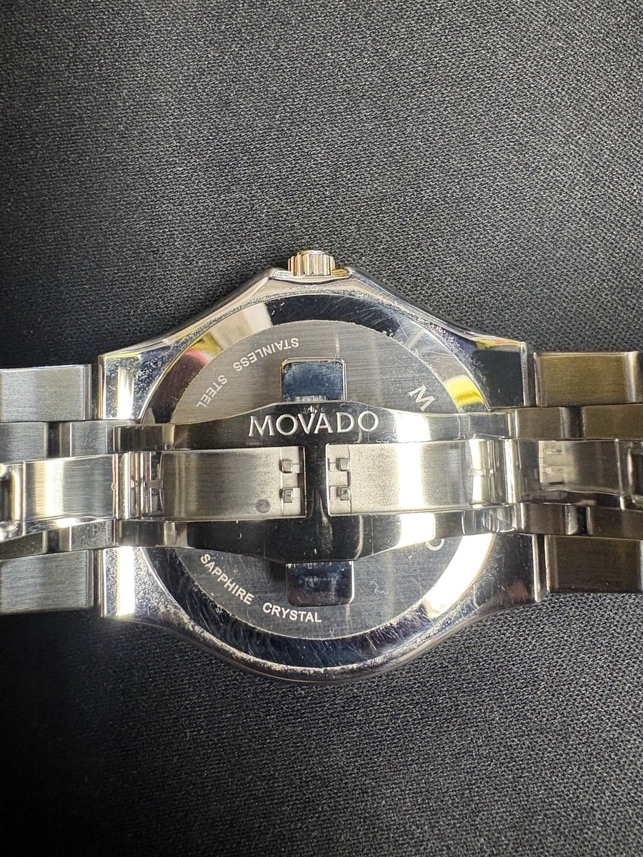 Movado Luno 40mm Black Museum Dial Stainless Watch 84 G1 1853 for