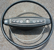 1968 Ford Mustang Black Deluxe Steering Wheel Complete Chrome Horn Ring Pad Oem 1968 Ford Mustang Black Deluxe Steering Wheel Complete Chrome Horn Ring Pad Oem