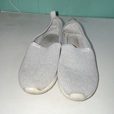 adidas Women's Lightweight Breathable Slip-On Flats Gray Mesh Comfort Size 7.5