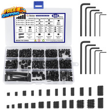 560PCS 25 Sizes Metric & SAE Set Screw Assortment Kit 12.9 Class Alloy Steel