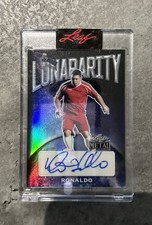 Ronaldo Auto 10/10 R9 Leaf Lunararity Metal Autograph Bookend