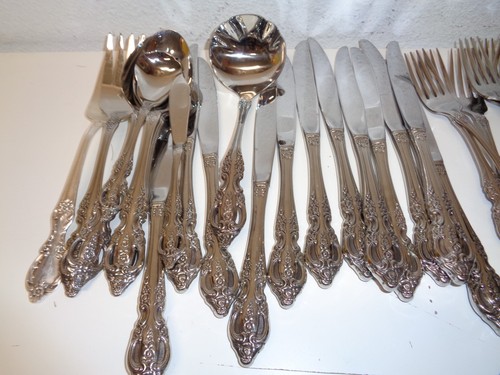 SSS Oneida Posate Inox Renoir Pembroke 80 Pezzi Lotto 12 Posti - Foto 2 di 8