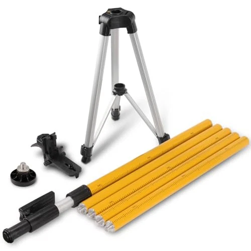 Adjustable Laser Level Pole with Support Tripod,12 Ft/3.7 M Professional