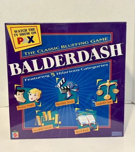 Balderdash The Classic Bluffing Board Game Mattel 2003 Vintage NEW Sealed