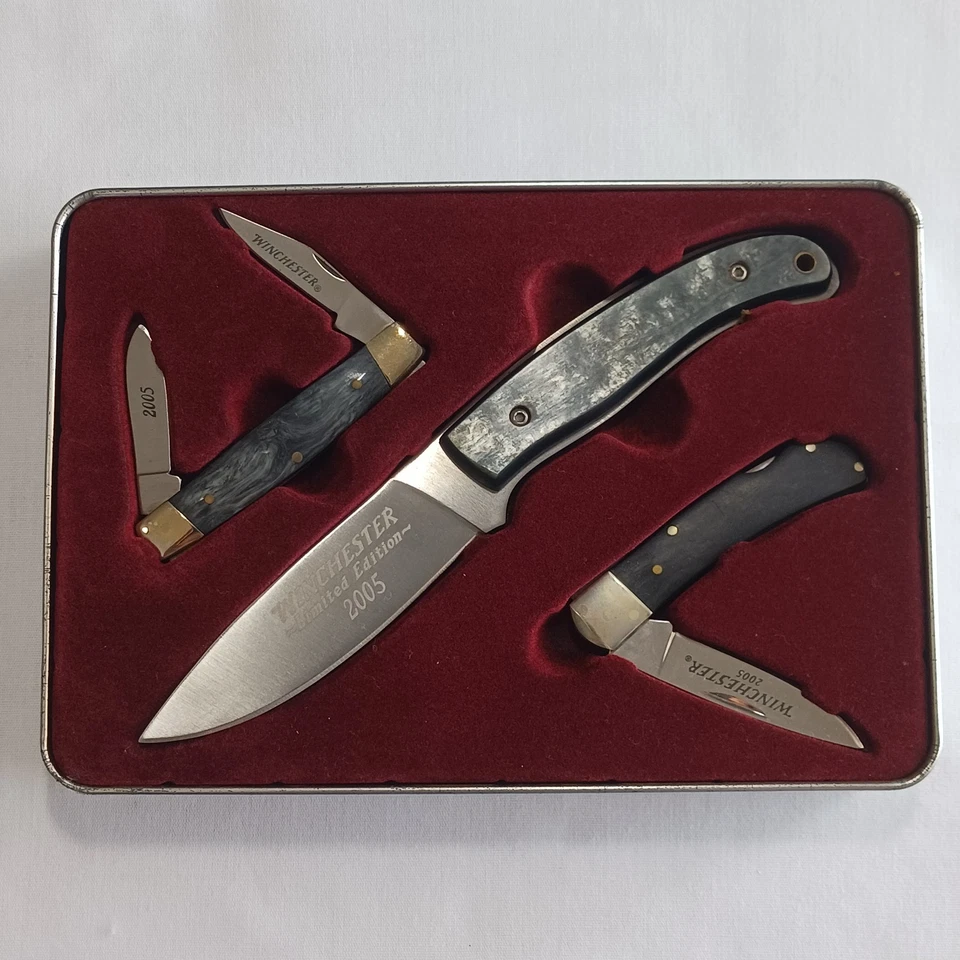 Winchester 2005 Limited Edition 3 Piece Knife Set New In Box Vintage - Image 3 of 4