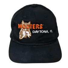Vintage Hooters Embroidered Hat Snapback Black Daytona Florida Made In USA