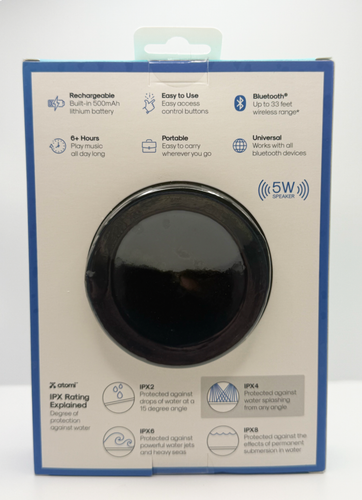Atomi Bluetooth Shower Speaker Water-Resistant with Hands-Free Call Answering - Afbeelding 2 van 2