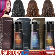 200ml Polar Hair Dye Shampoo for Women Men Black  Dark Brown  Light Brown 