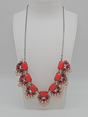 Vintage Loft by Ann Taylor Orange Statement Necklace