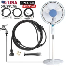 Fan Misting Kit Outdoor Mist Cooling System Water Mister Spray Fan Mister Kit