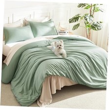 Comforter Set - 3 Pieces Cal King Lightweight Solid California King Sage Green