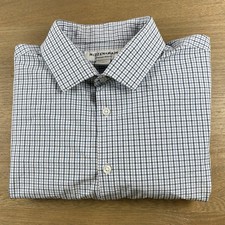 Mizzen Main Leeward Shirt Mens Large L Plaid Check Classic Fit Dress Performance