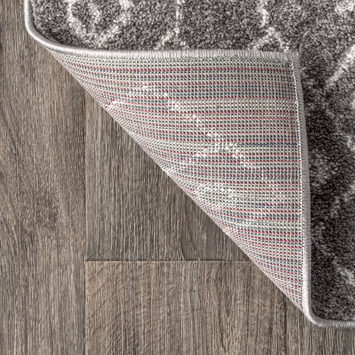 JONATHAN Y Ziri Moroccan Geometric Grey/Cream 8 ft. x 10 ft. Area Rug - Picture 11 of 12