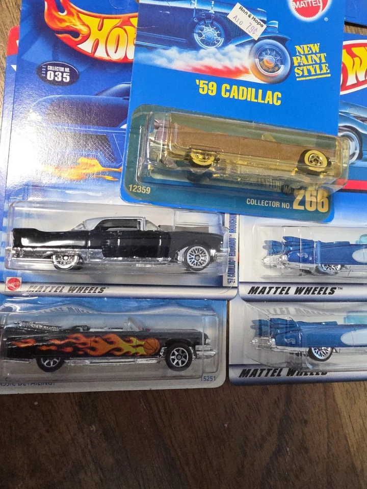 Hot Wheels Lot of 5 Cadillac 59 Eldorado 51 Cadillac Variations New - Image 4 of 4