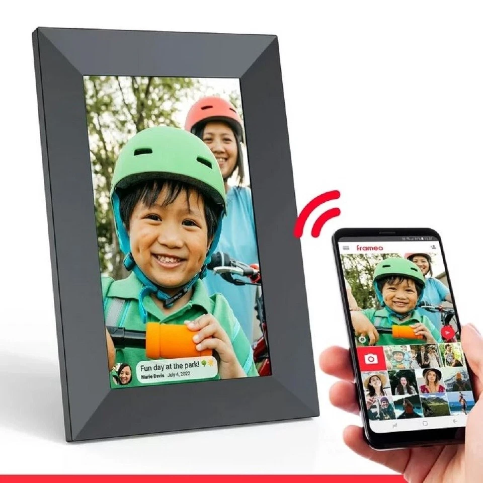 ONN 10” Wi-Fi Digital Picture Frame Free Frameo app (iOS & Android) 16GB