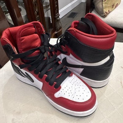 Nike Air Jordan 1 Men s High Top Leather colorblock  Lace-Up Basketball shoes