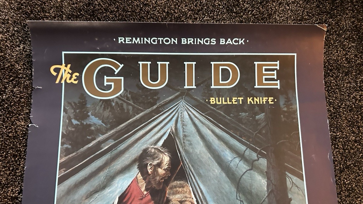 1992 Remington Guide bullet knife store poster 20x30