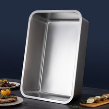 Rectangular Cake Pan Brownie Pan Stainless Steel Lasagna Casserole Baking Pan
