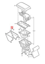 NEU AUDI A1 GBA GBH ZIERLEISTE FÜR ARMLEHNE SOUL BLACK 82A8631404PK ORIGINAL