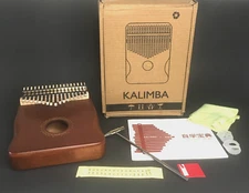 17 Key Kalimba Thumb Piano Finger Mahogany Wood Keyboard Music Instruments