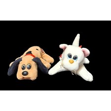 Vtg Pair of 2 Pound Puppy Kitten Cat Dog Tonka 7 inch Stuffed Animal Plush 1986