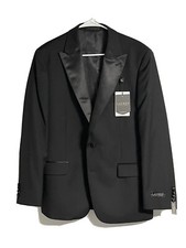  150 RALPH LAUREN Men's Classic-Fit UltraFlex Black Peak Lapel Tuxedo Jacket 42R