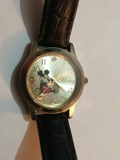Mickey Mouse Ladies Watch Genuine Diamond Untested NOT WORKING AS-IS Condition
