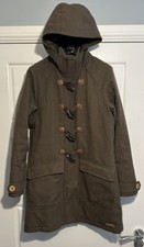Merrell Womens Opti-warm Green Hooded Duffle Coat Size Small