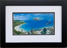 Rob Gonsalves " Beyond the Reef " Newly Custom Framed Art Print Magic Realism