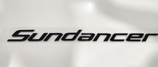 1Pc Gloss Black SUNDANCER LETTERS EMBLEM BADGE FOR SEA RAY BOAT 24.25