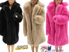 3PCS Artificial Fur Coat Jacket Fashion Royalty Integrity Poppy Parker NuFace