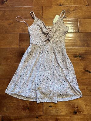 Francesca's Miami Twist Knot Dress XS Mauve Floral NWT $46 Fast Ship
