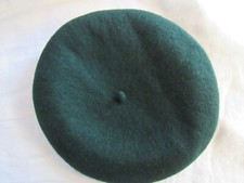 Vtg Normandy Ultrabasque 100 Wool Beret Hat Tam Made in Czechoslovakia Dk Green