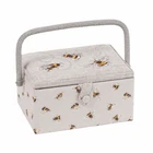 Hobby Gift Sewing Box (M): Embroidered: Bee