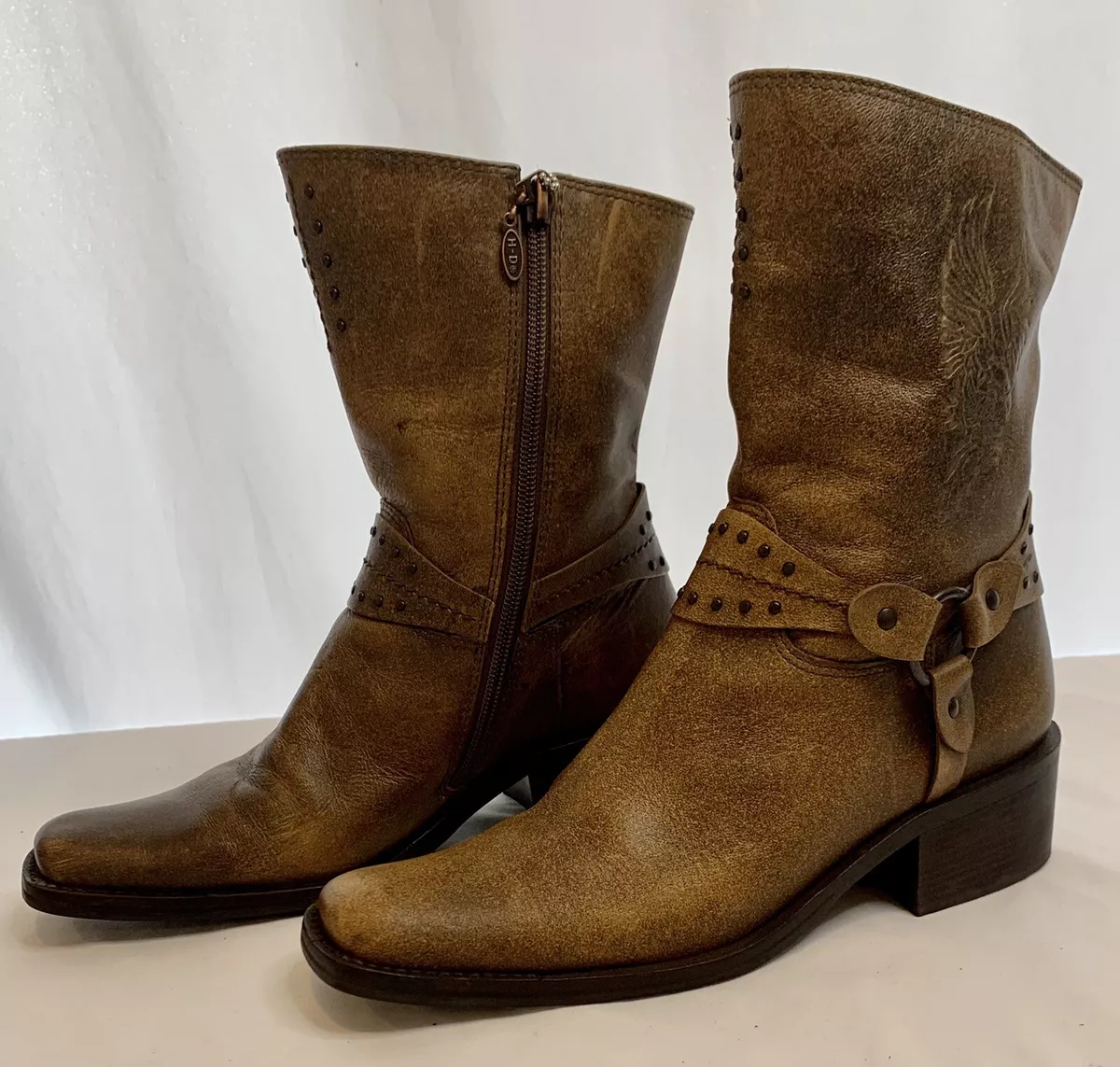 Harley davidson brown outlet boots