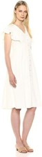 Calvin Klein Ivory Flutter Sleeve w/ Button Front Dress Womens Size 8 L75809