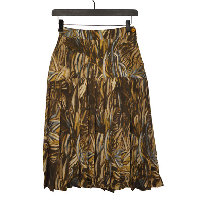 Women Trussardi Skirt Wool Brown Made In Italy Size S IT40 FR38 US6 UK8 XME513