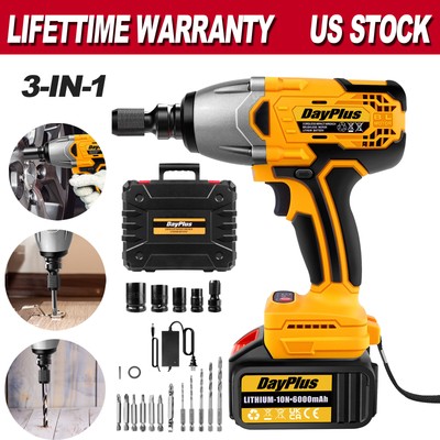 1800NM HIGH TORQUE 1/2 IMPACT WRENCH BRUSHLESS CORDLESS BATTERY IMPACT GUN KIT