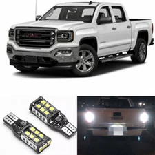 2PCS T15 921 W16W White LED Backup Reverse Light Bulbs For GMC Sierra 2015-2018