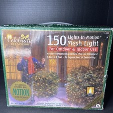Lights In Motion Mesh Celebrate The Seasons 150 Light Vintage Clear 8 Settings