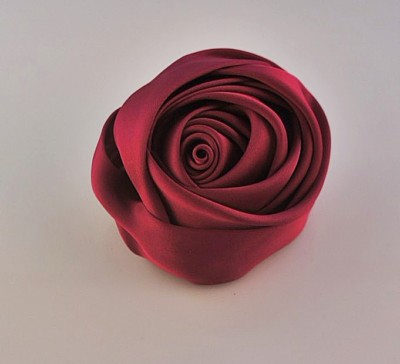 Barrette épingle à Cheveux Fleur Rose - 20 Couleurs Disponibles - En Tissu Polyester, Aussi Utilisable Comme Broche