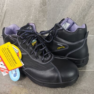 Cofra Womens Steel Toe Boots 8.5 Brigitte Black Leather Safety Work Shoes