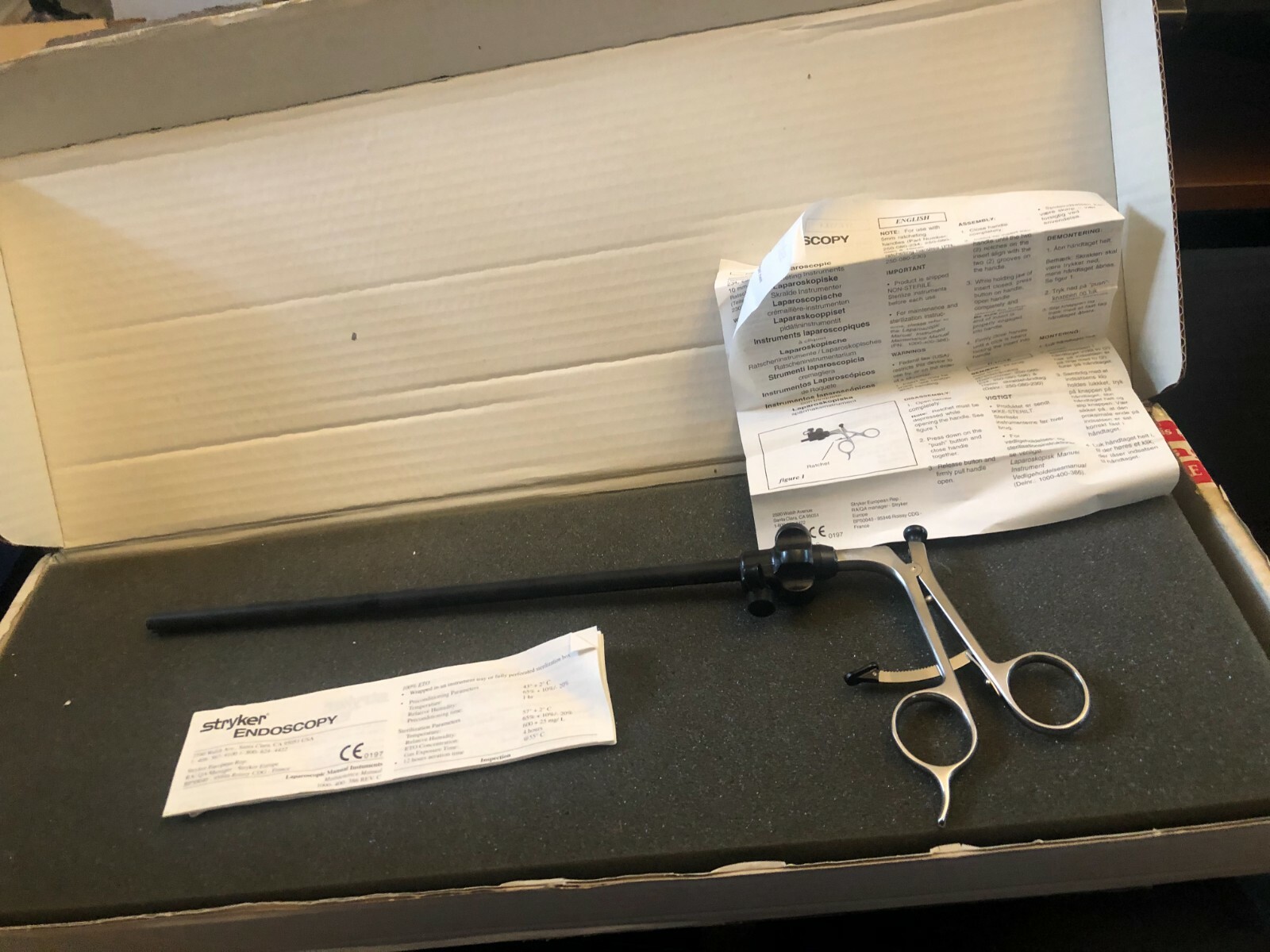 Stryker Endoscopy Instrument Ratchet Labaroscopic