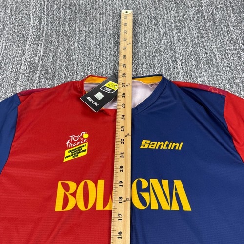 Santini Tour De France Bologna Cycling Jersey Men XXXL Red Blue Short Sleeve NWT - Picture 4 of 9