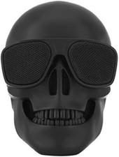Black Skull Bluetooth Speaker, Portable Wireless Speaker Built-in Mic, Halloween