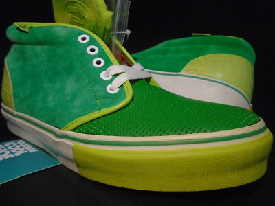 2008 VANS CHUKKA BOOT LX KICKS HI HAWAII 3 FEET HIGH FERN LIME GREEN WHITE 10